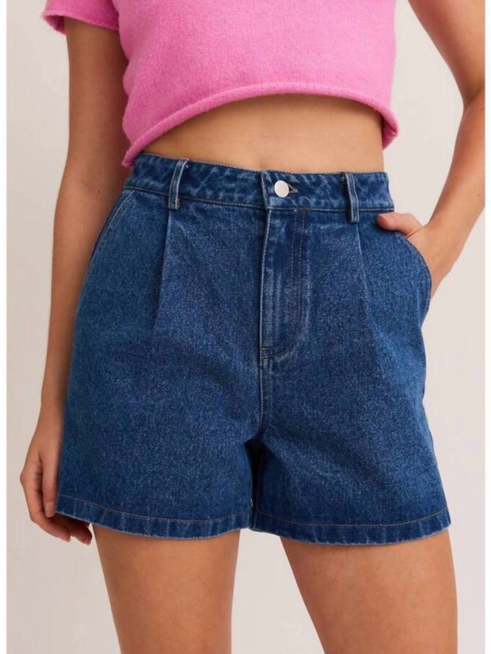 Anthropologie Le Lis NWT High-Rise Denim Shorts in Indigo